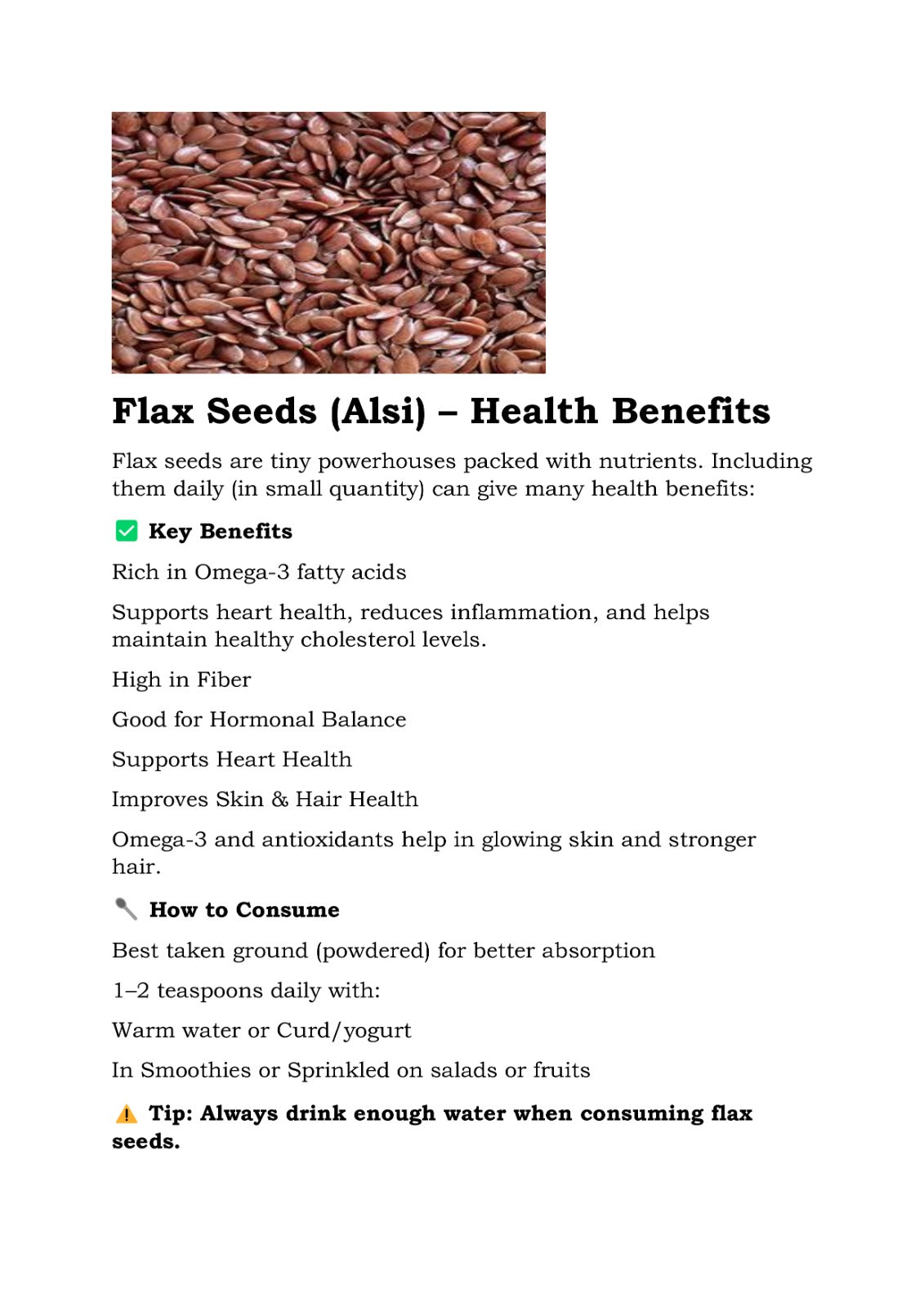 Flax Seeds (Alsi Seeds)