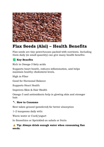Flax Seeds (Alsi Seeds)