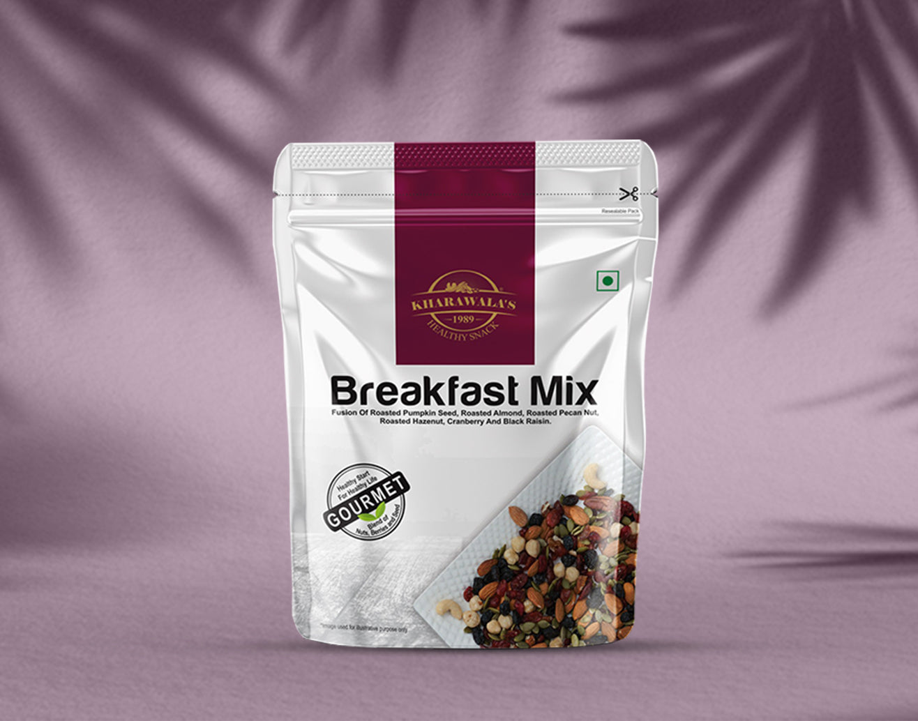 Kharawalas Breakfast Mix 600gm- Front Side