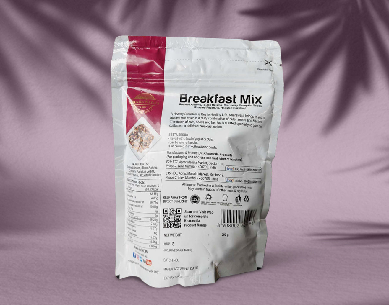 Kharawalas Breakfast Mix 600gm- Back Side